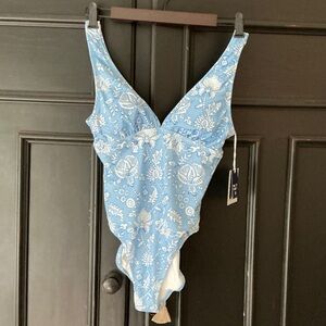 Roller Rabbit X Target SOLD OUT blue Floral Vines Swimsuit XS